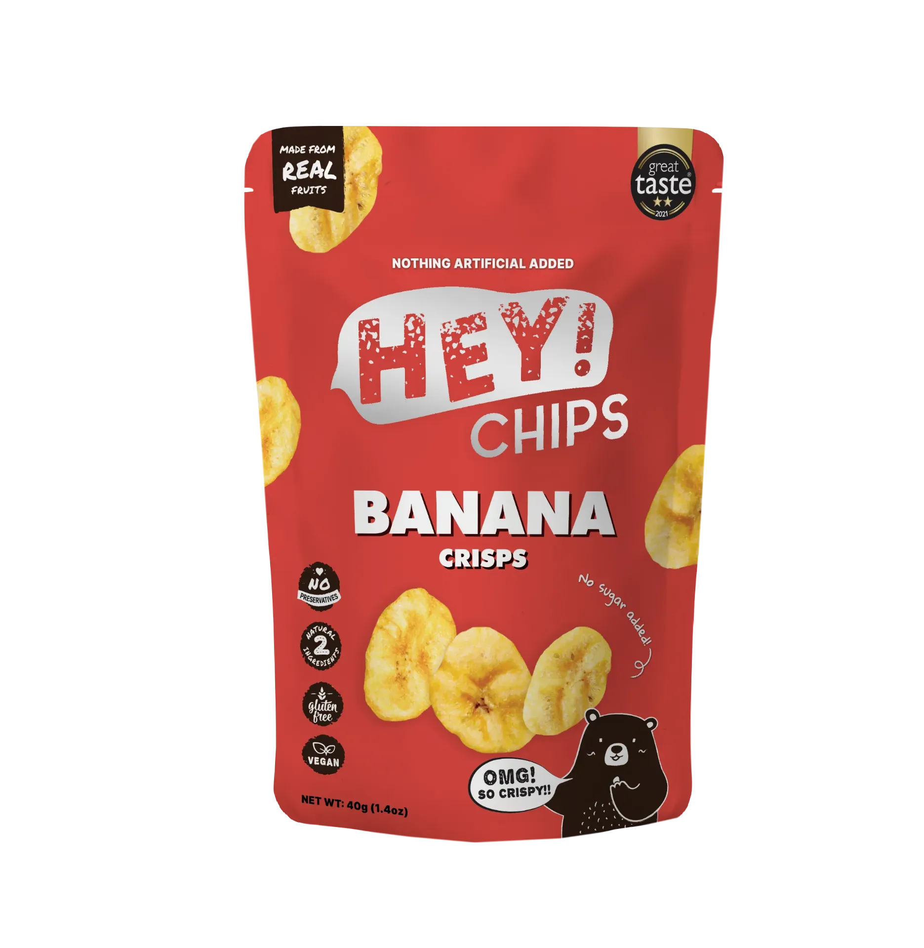 Hey! Chips Banana Crisps Regular 40g