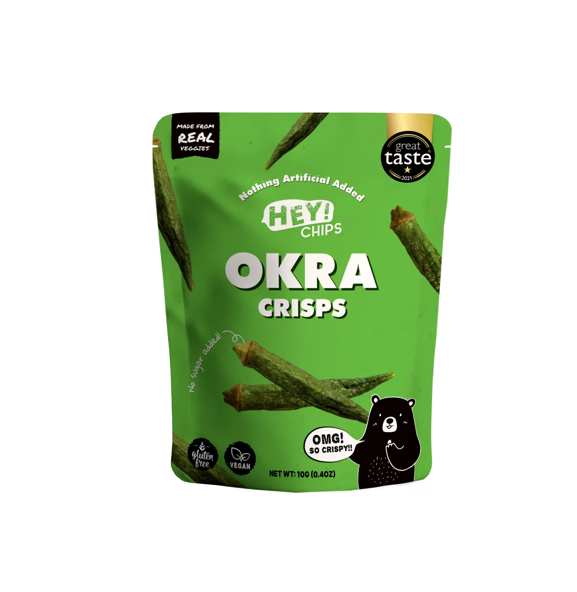 Hey! Chips Okra Crisps Mini 10g